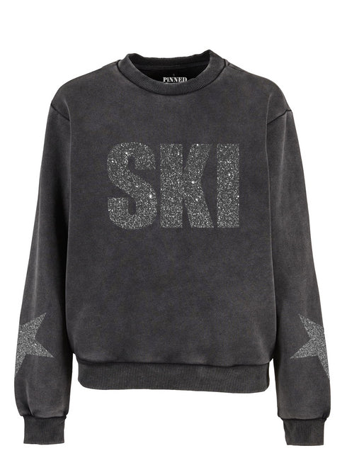 Boxy Sweater Ski Grey Glitter